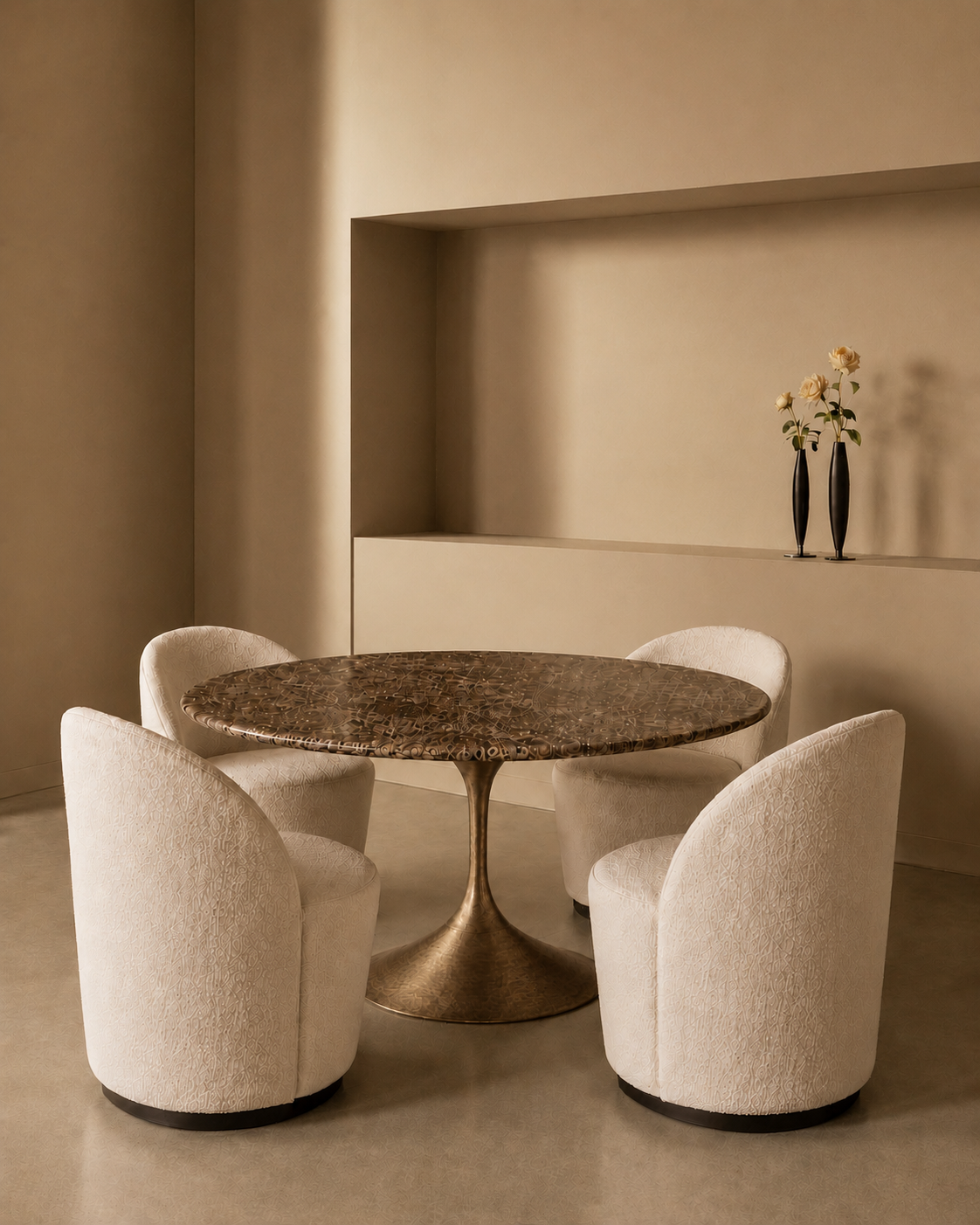 AXIS | ROUND NATURAL STONE DINING TABLE